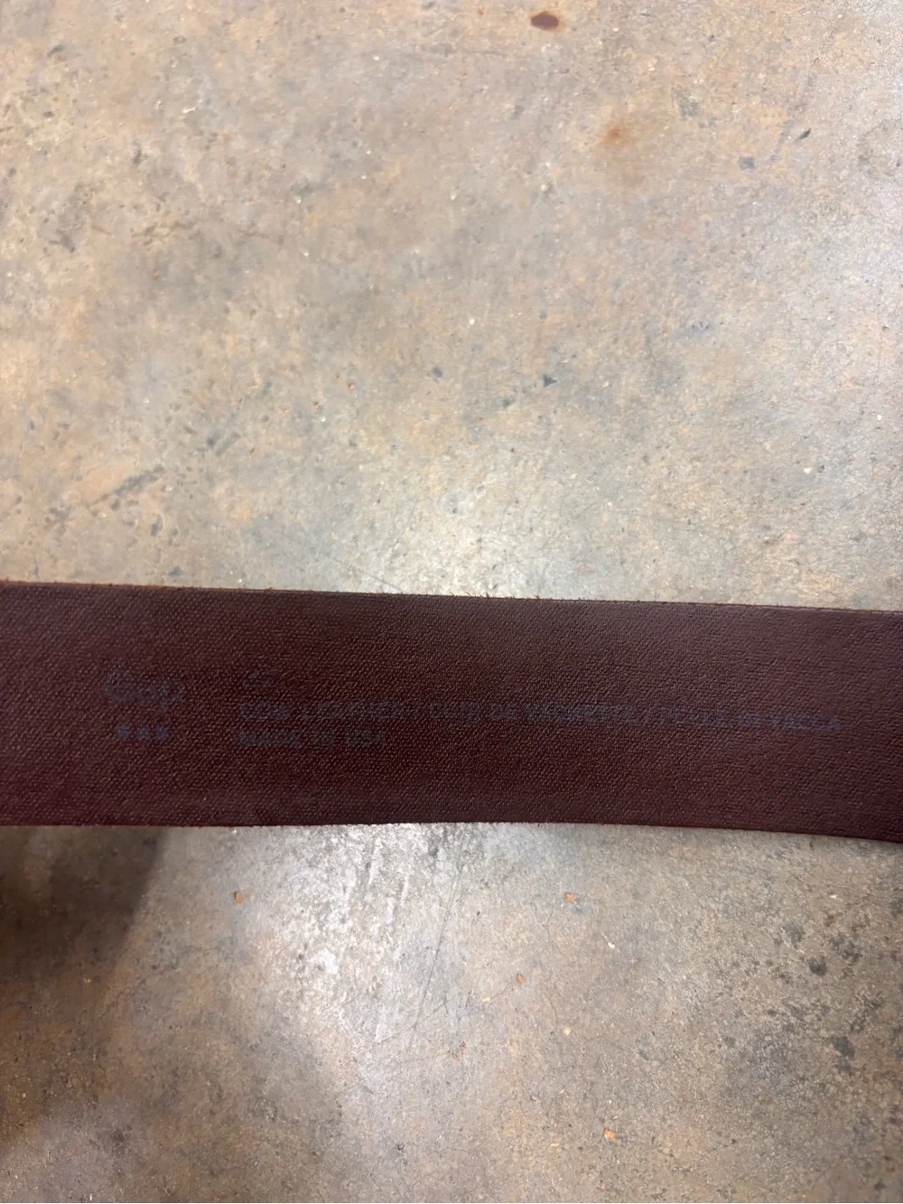 GAP Vintage Dark Brown Heavyweight Cow Leather Double Prong Belt Womens 32
